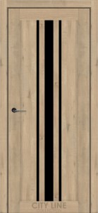 Дуб Монако/Чорне скло